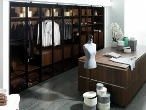 GAMADECOR Модульная гардеробная из дерева и стекла Emotions - wardrobes