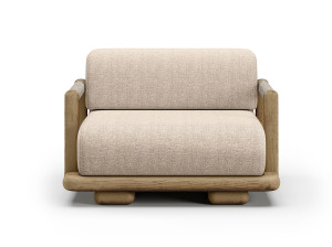 Тканевое садовое кресло с подлокотниками