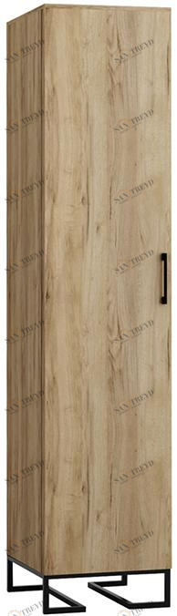 29482 Шкаф одностворчатый Loft 45 см Дуб Натур R-HOME 4017248h_Натур