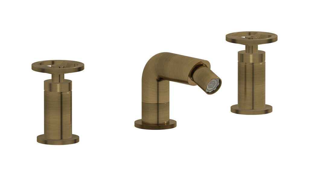 Смеситель для биде на 3 отверстия с донным клапаном WE ARE IB b1393mb Modern Bronze Bold