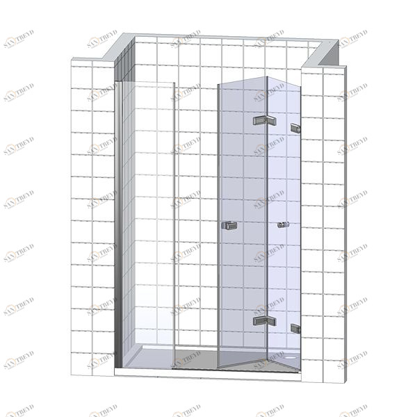 Душевая дверь в нишу 150x200 GK-863CP стекло прозрачное 6 мм GUTEWETTER TREND DOOR 150X200GK863CP