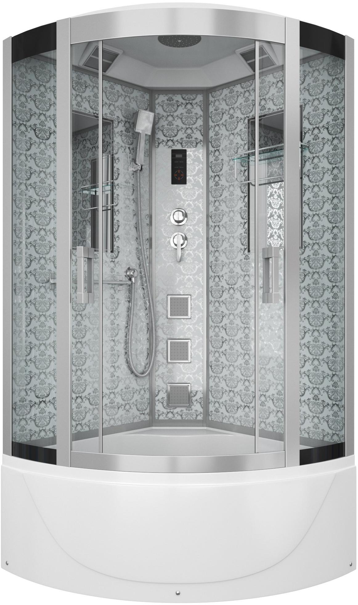 Душевая кабина NG-7790W (900x900х2150) высокий поддон стенки БЕЛЫЕ Niagara Luxe 7790 W