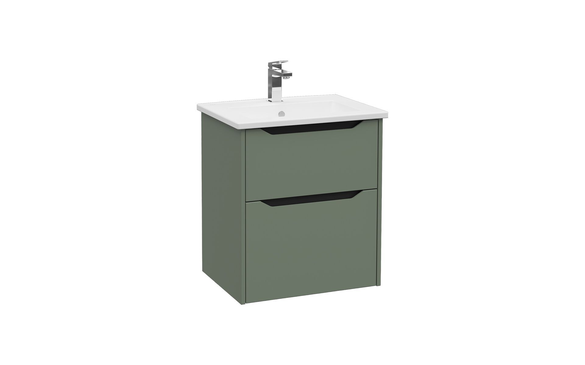 Подвесной шкаф для умывальника с ящиками со встроенной раковиной VitrA Bathrooms Integra Square ARCH-00096421 - Вид №5