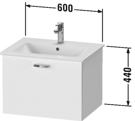 XBase Тумбочка подвесная Duravit XB603005353 - Вид №1