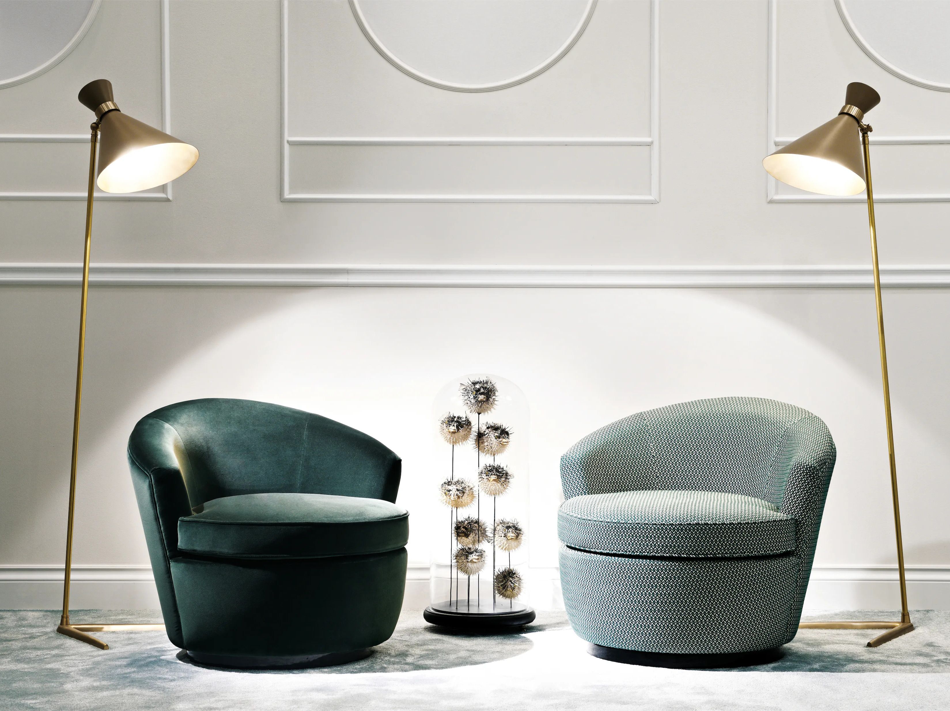 Тканевое кресло с подлокотниками DOM EDIZIONI GEORGETTE TEA ARCH-00143803 - Вид №4