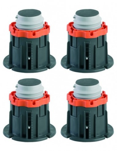 660300 000 00  Ножки для душевых поддонов Cricabac, регулируемые, устойчивые, Д. 106 мм, набор из 4 предметов Valentin Серый Оранжевый  - Вид №1