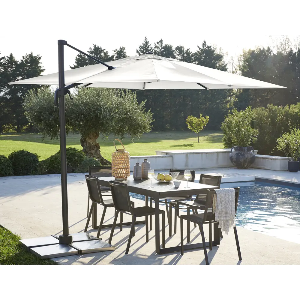 Naterial Aura — садовый зонт с боковой стойкой 286×286 см белый 82232810 STLM-1570652 - Вид №20