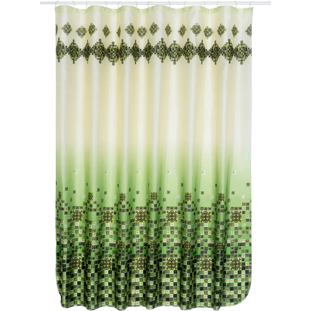 Штора для ванной комнаты «Грин» 180х180 см цвет зелёный ВИЛИНА Полиэстер STLM-2180268 - Вид №1