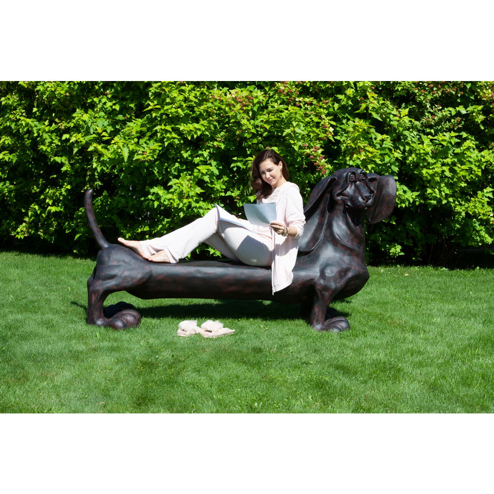 77005 Садовая скамейка Такса Клякса большая BOGACHO 4627138219577 - Вид №1