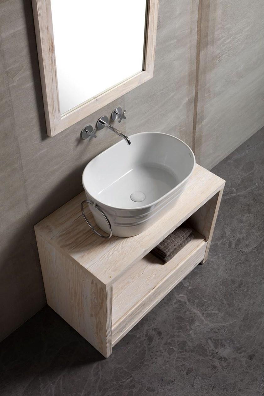 Tnz02o Подвесная раковина настенная овальная Horganica Tinozza белая - Вид №11