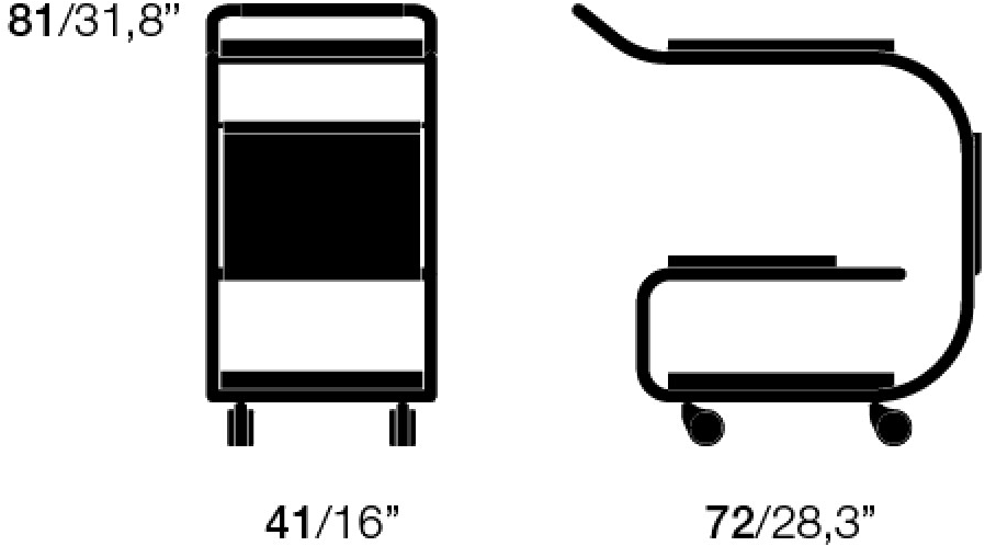 Opinion Ciatti Тележка для еды из стали и регенерированной кожи sun-id-1455225 - Вид №9