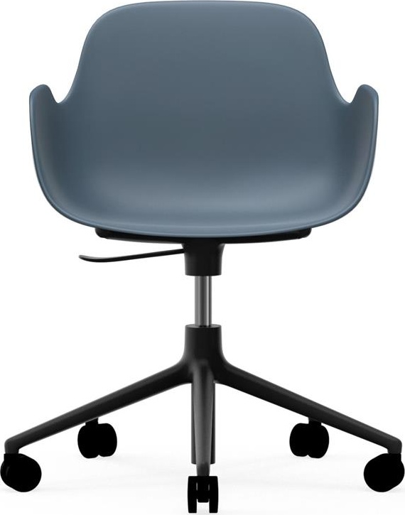 606153 Кресло Swivel 5W Gaslift Black Alu Blue Normann Copenhagen Form - Вид №1