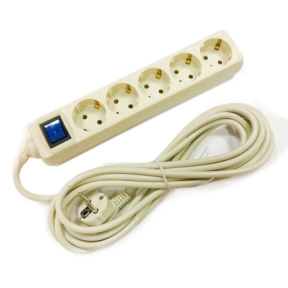 Сетевой удлинитель SKYBEAM с заземлением на 5 розеток и выключателем 82600363 STLM-0031110