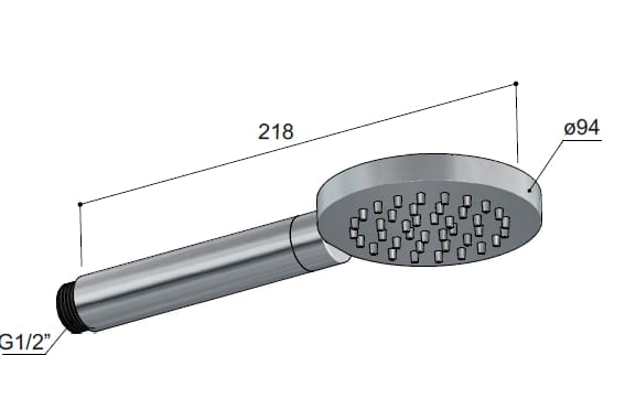 Латунный ручной душ с фиксированной струей Hotbath Guy ARCH-00037050 - Вид №2
