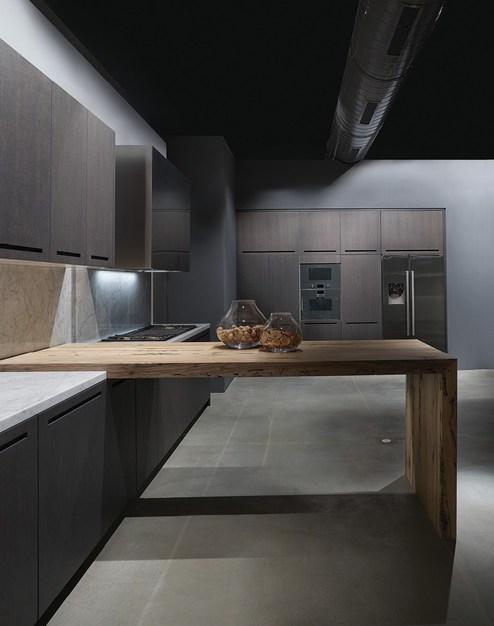 RIFRA Линейная кухня из дуба, тонированного венге Zero sun-id-1376897 - Вид №2