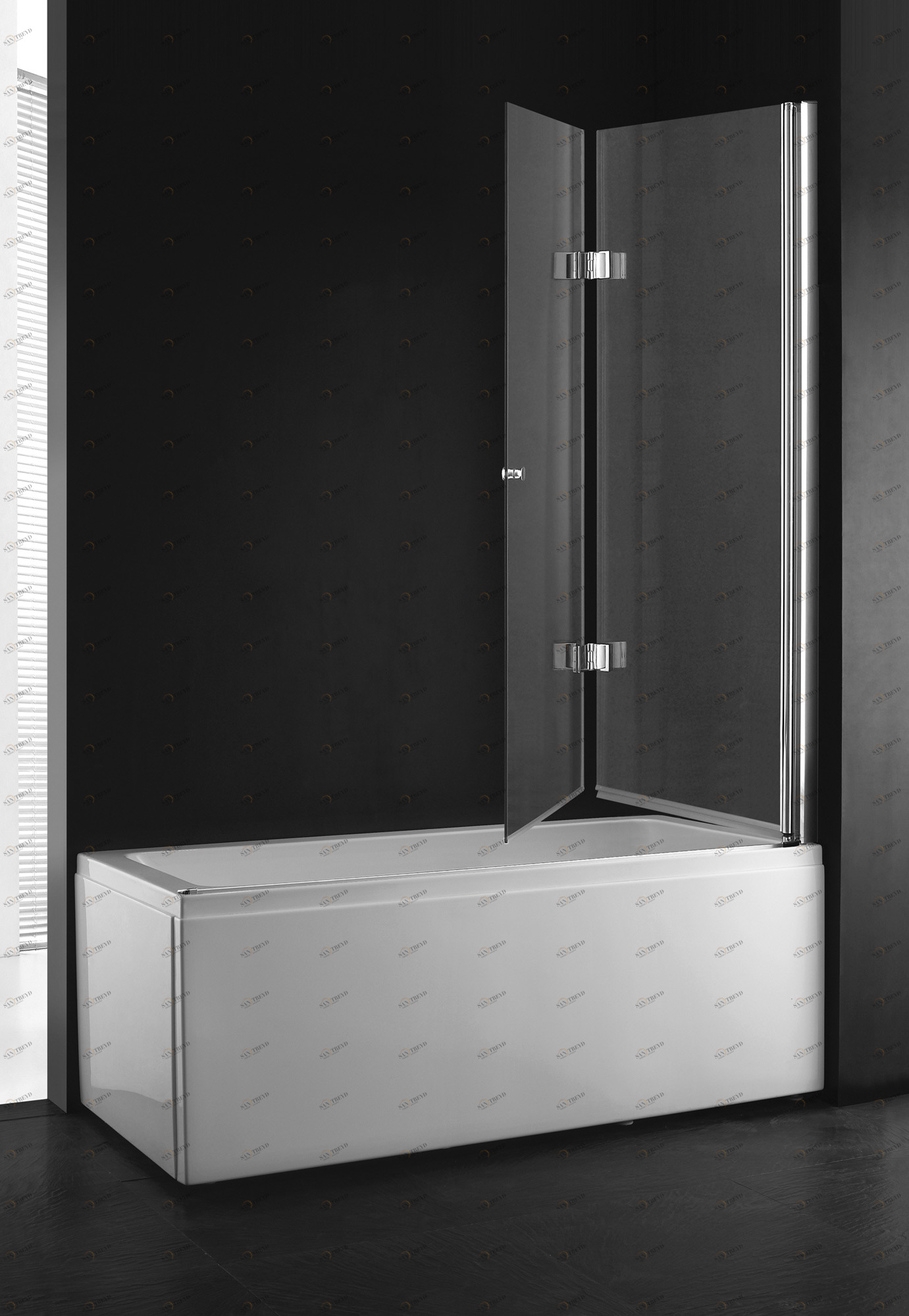 VERONA-W-V-21-120-P-Cr-L Душевое ограждения на борт вынны Cezares Китай