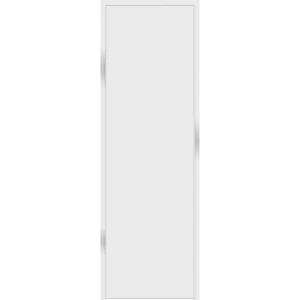 Дверь межкомнатная глухая с замком комплекте Invisible 60x230 см левая алюминиевая кромка цвет белый 89383074 STLM-2031941