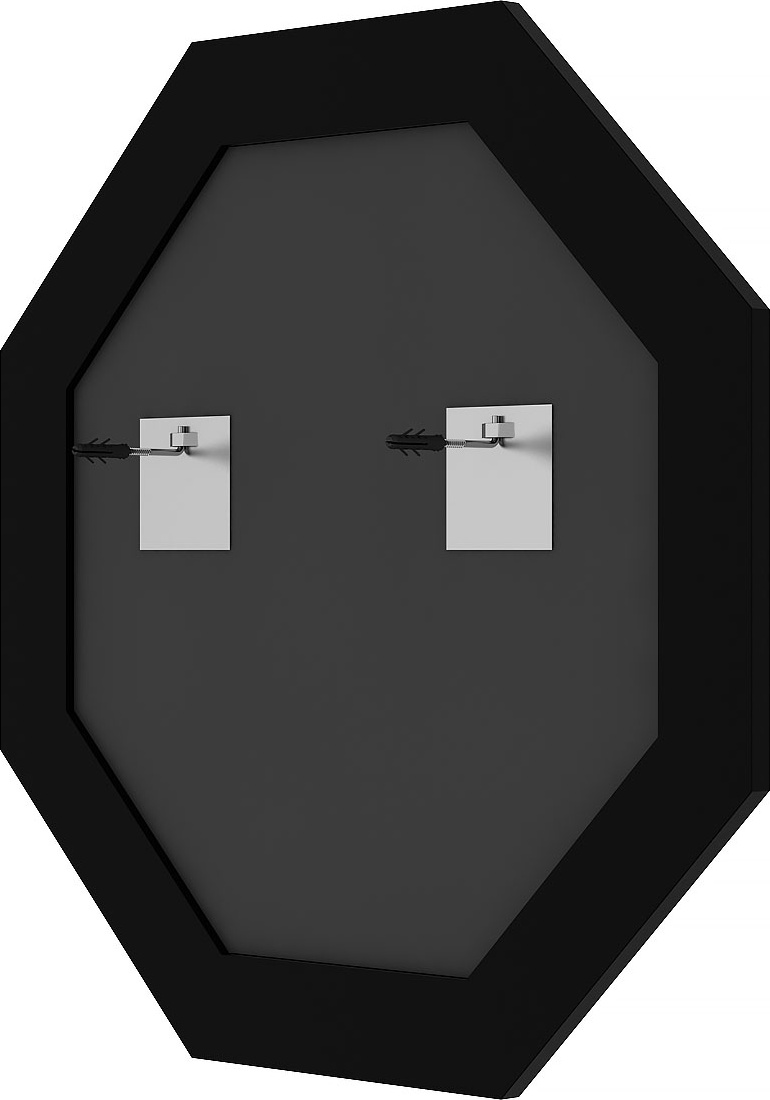 BY 7382 Зеркало в багетной раме - барокко серебро 106 mm EVOFORM Octagon - Вид №1