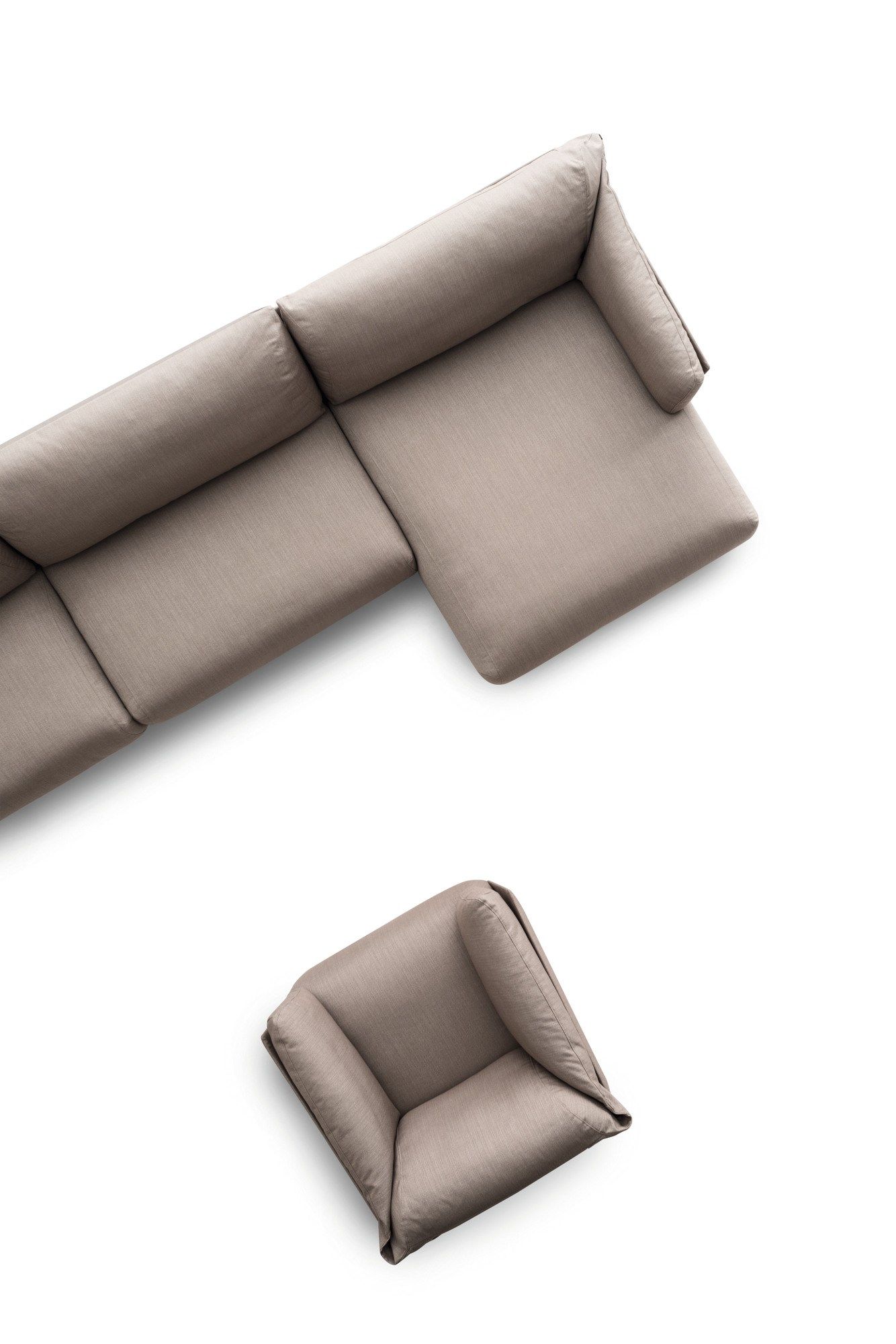 3-местный тканевый диван с полуостровом Ditre Italia Kailua ARCH-00117317 - Вид №1