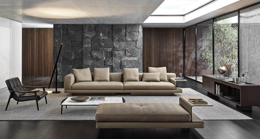 Minotti Секционный кожаный диван Connery sun-id-1360756 - Вид №1