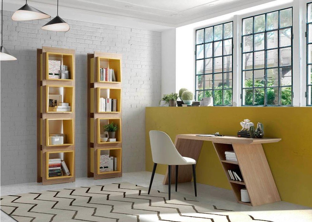 Стеллаж деревянный белый, орех от Angel Cerda ANGEL CERDA  149952 Белый;коричневый  - Вид №4