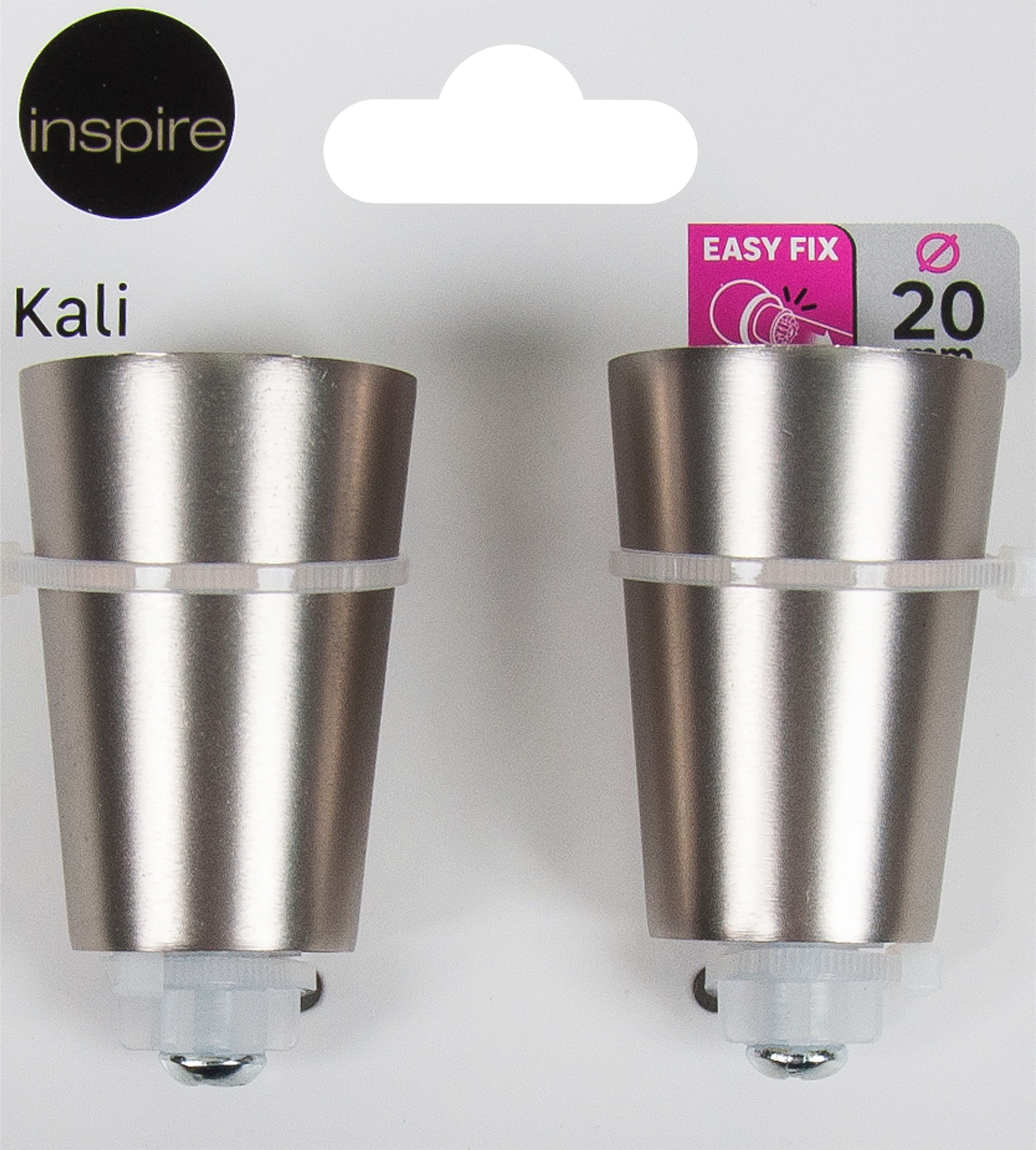 INSPIRE Наконечники Поммель для карнизов, матовый никель, 6 см, 2 шт 82549335 STLM-0029533 - Вид №2