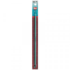 195286 Для вязания Крючок тунисский двухсторонний алюминий d 5.0 мм 25 см в блистере . PRYM