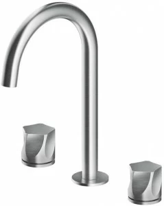 MGS Смеситель для раковины, устанавливаемый на столешницу, из нержавеющей стали, с отдельными розетками Penta