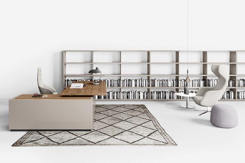 Sinetica Исполнительный угловой письменный стол с ящиками More sun-id-1489693 - Вид №9