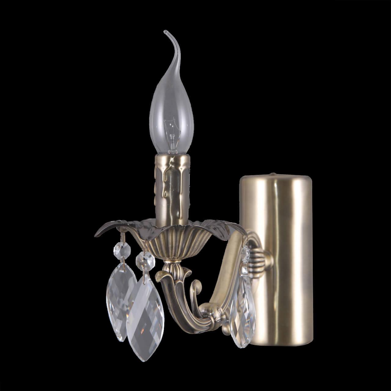 Бра металлическое с подвесками бронзовое "Аврора" 371026201 MW-LIGHT СВЕЧА 00-3930255 Бронза  - Вид №1