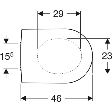 500.838.01.1 Сиденье для унитаза Geberit Renova Plan с креплением сверху Geberit  - Вид №2