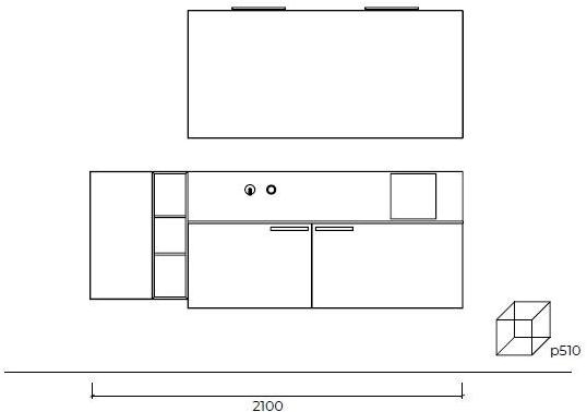 Cerasa Подвесной туалетный столик с зеркалом Cartabianca sun-id-1461304 - Вид №4