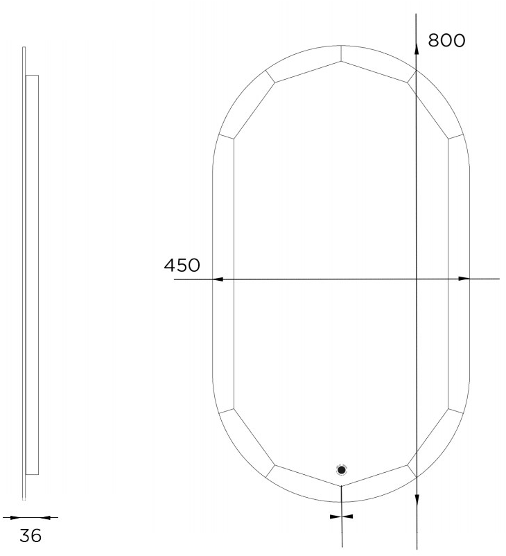 JEE-O Овальное зеркало со встроенной подсветкой для ванной Bloom 601-0317 - Вид №1
