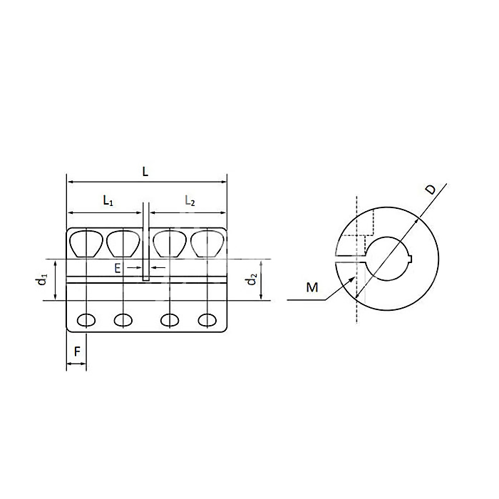 IS3607 Муфта соединительная RC20-C (d=6 мм) ISKRA  - Вид №2