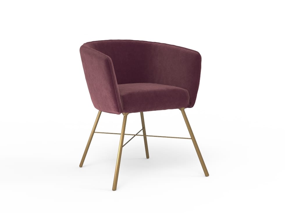 Мягкий тканевый стул с подлокотниками MOMENTI Home &amp ARCH-00061843 - Вид №1