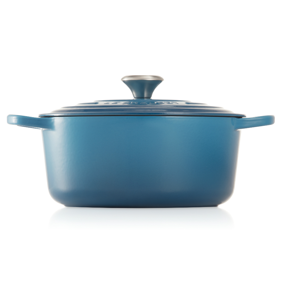 Кастрюля чугунная Le Creuset, Ø26 см, голубая 21177262002430 - Вид №3