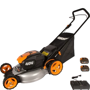 Газонокосилка аккумуляторная Worx WG751E 40 В 48 см 2x4 Ач АКБ и ЗУ входит в комплект