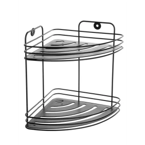 Полка угловая Raindrops Black W7256 2 яруса 20x20x23.5 см