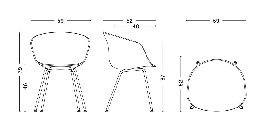 Стул с подлокотниками Hay About a Chair ARCH-00082688 - Вид №5