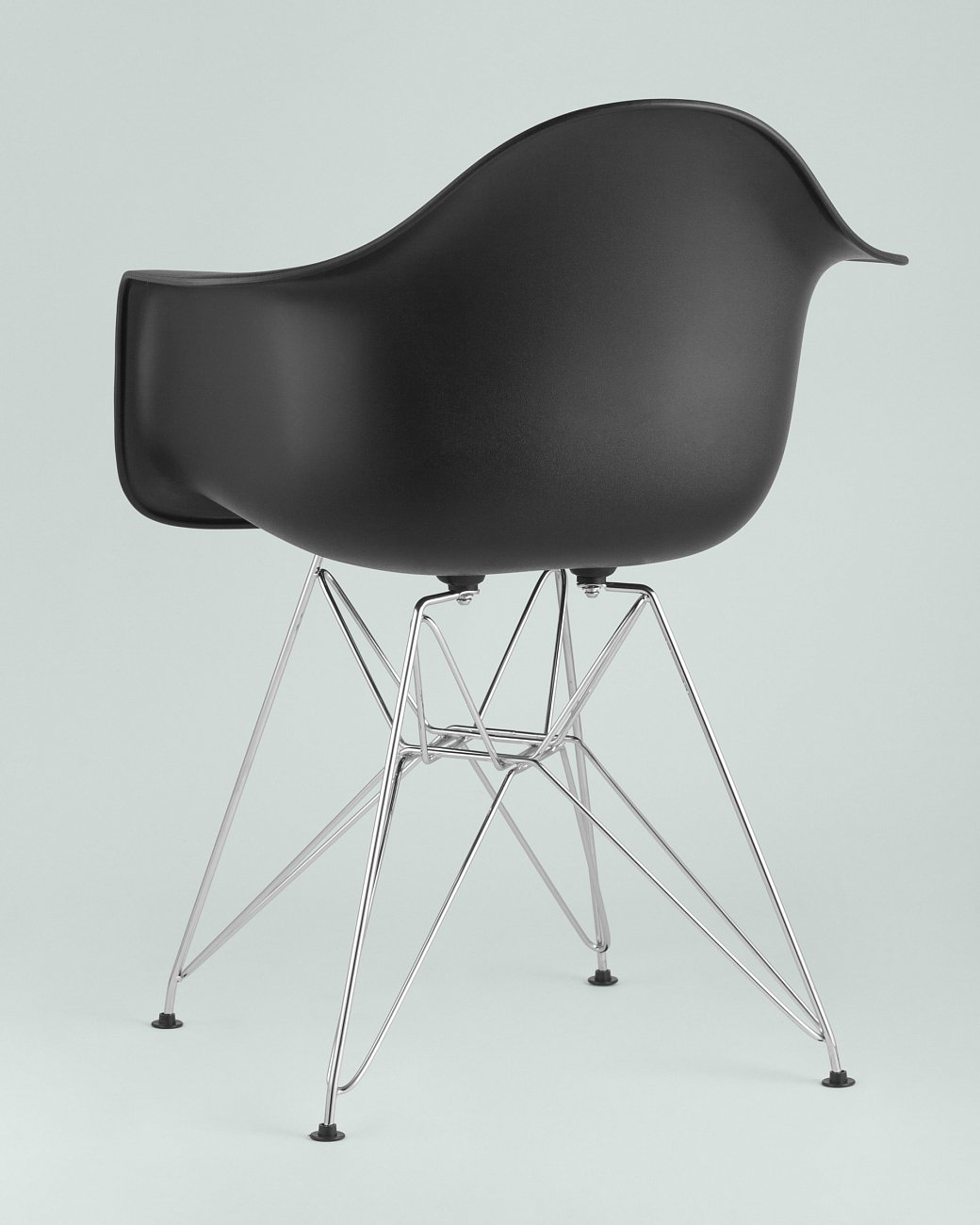 Кресло черное пластиковое с металлическими ножками Eames EAMES EAMES DAR 00-3881992 Черный  - Вид №3