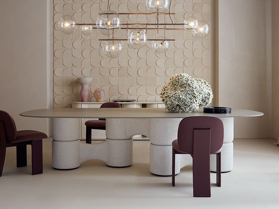 Стол из закаленного стекла с деревянным основанием Gallotti&Radice MOLECOLA ARCH-00150555