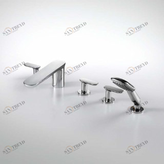 Смеситель на ванну  на пять отверстий GINA F565104C bravat