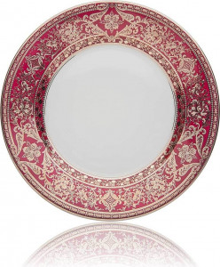 10571298 Haviland Тарелка пирожковая 16см "Матиньон" (вишневый, платиновый декор) Фарфор, Керамика