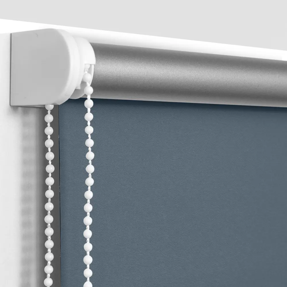 Штора рулонная блэкаут Эскар 70x160 см серо-синяя Denim 1 BLACKOUT STLM-2050476 - Вид №1