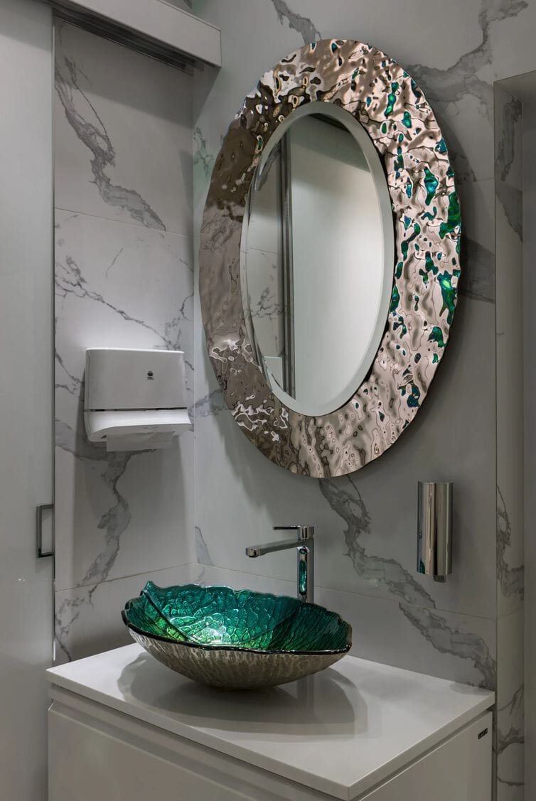 Овальное стеклянное зеркало с рамкой PlusObject ELLIPSE ARCH-00002248 - Вид №2