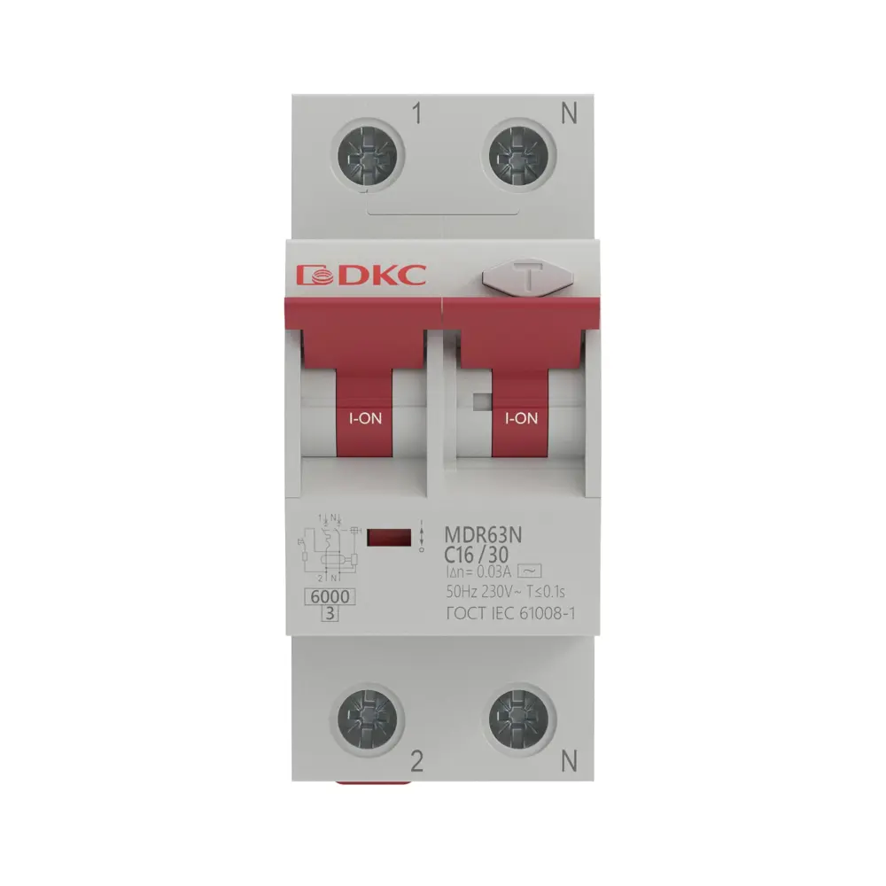 Дифференциальный автомат DKC Yon 2P C16А 30 мА 6 кА А STLM-2041650 - Вид №1