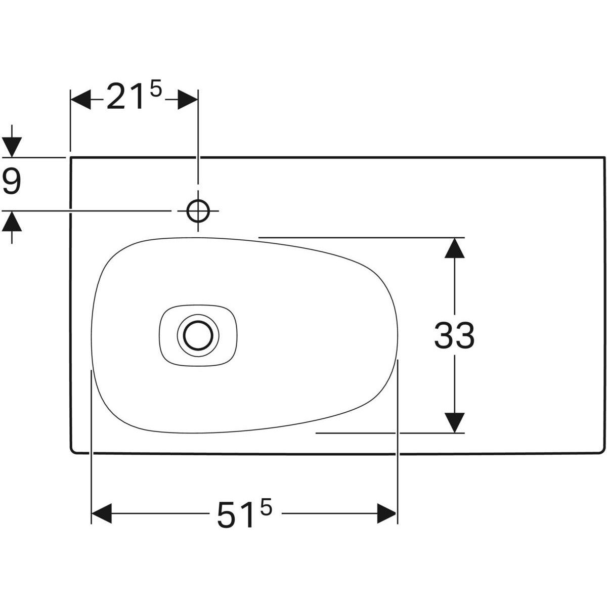 Раковина из керамогранита с столешницей Geberit Citterio ARCH-00090413 - Вид №3