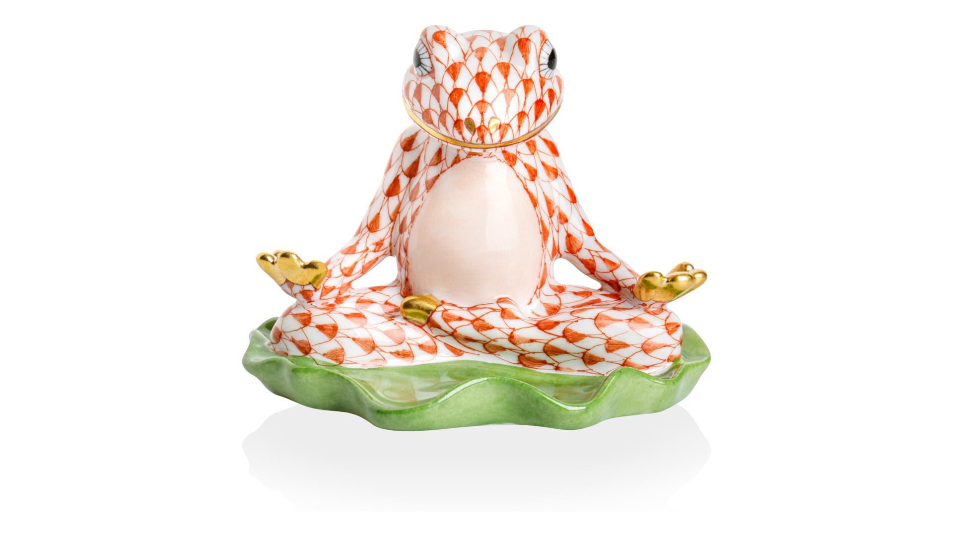 10638731 Herend Фигурка 5,5см "Лягушка-йог" Фарфор  - Вид №1