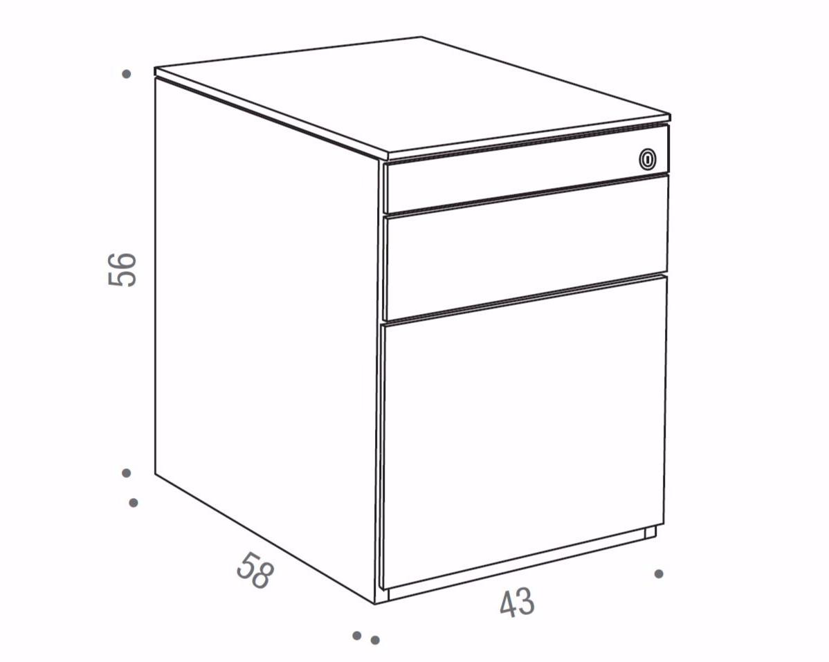 MDF Italia Офисный комод на колесиках sun-id-1508875 - Вид №6
