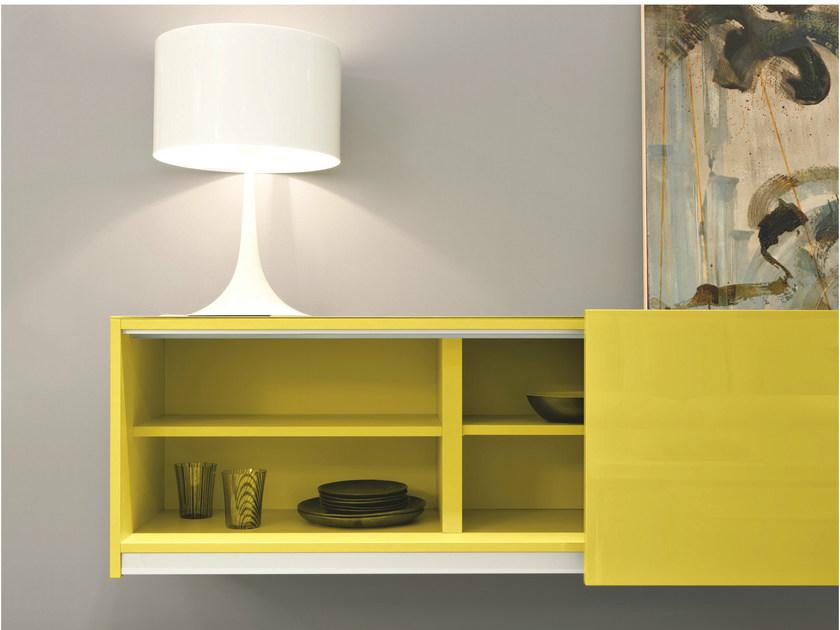 MisuraEmme Подвесной буфет из лакированной древесины с раздвижными дверцами Atelier sun-id-1470563 - Вид №1